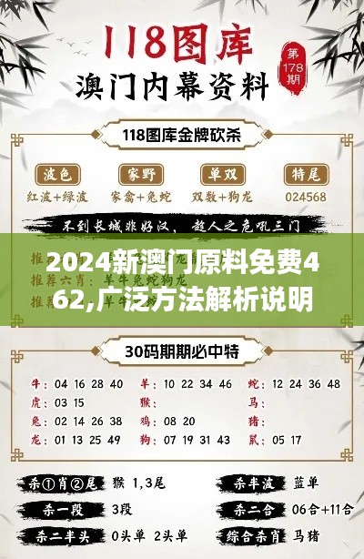 2024新澳门原料免费462,广泛方法解析说明_策略版39.366