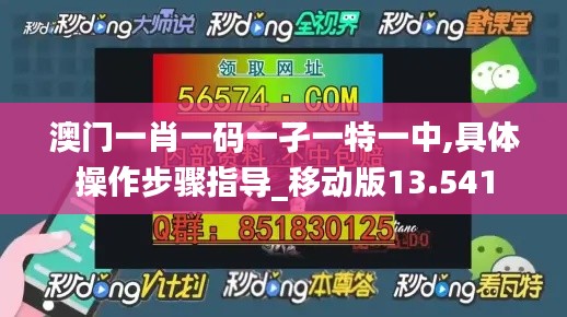澳门一肖一码一孑一特一中,具体操作步骤指导_移动版13.541