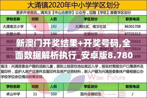 新澳门开奖结果+开奖号码,全面数据解析执行_安卓版8.780