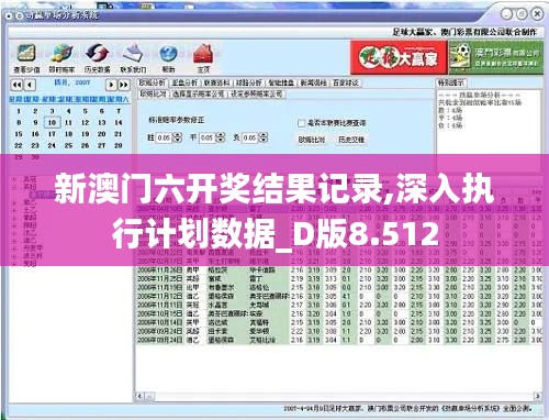 新澳门六开奖结果记录,深入执行计划数据_D版8.512
