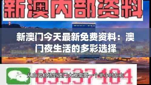 新澳门今天最新免费资料:澳门夜生活的多彩选择