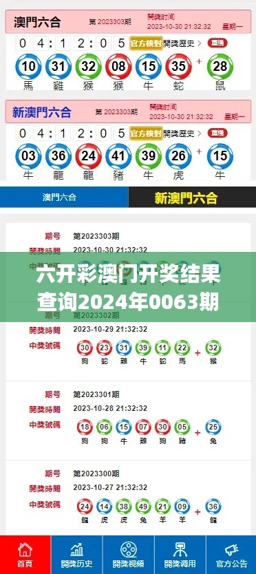 六开彩澳门开奖结果查询2024年0063期开奖号码,准确资料解释落实_进阶款3.640