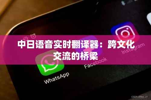 中日语音实时翻译器:跨文化交流的桥梁