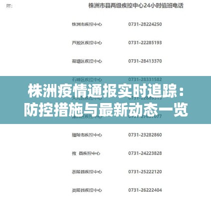 株洲疫情通报实时追踪:防控措施与最新动态一览