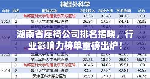 湖南省座椅公司排名揭晓,行业影响力榜单重磅出炉!